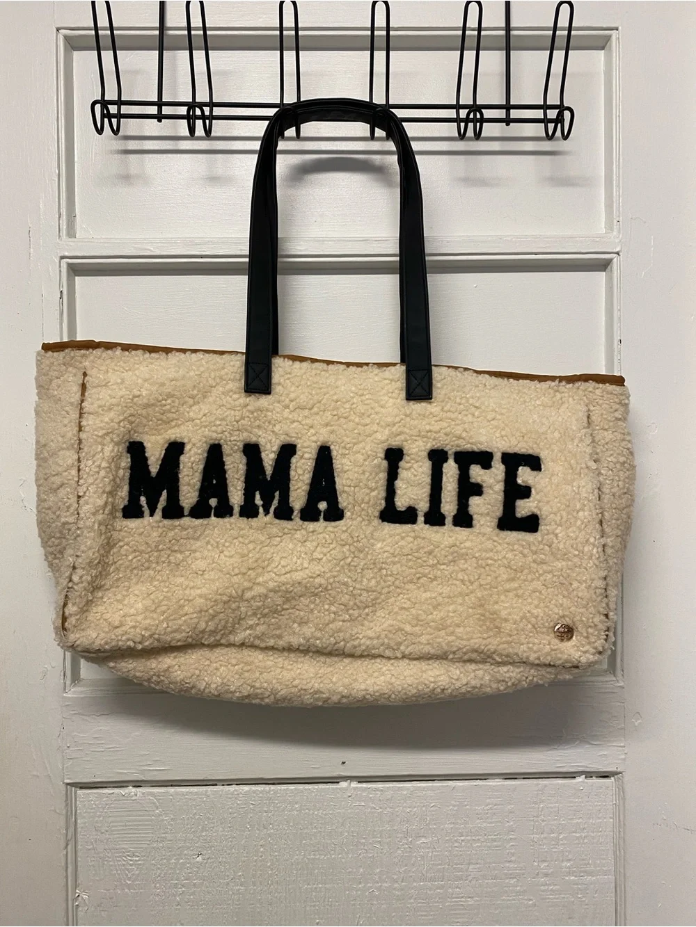 Simply southern “mama Life” sherpa tote bag
